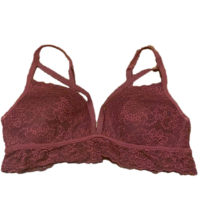 Pink Medium Maroon Lace Bralette